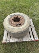 Pair Goodyear 8.25/17 wheels and tyres, 8 stud