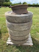 5No 11R22.5 wheels and tyres, 10 stud