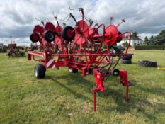 2017 Lely 1020 10m hydraulic folding 8 rotor tedder, trailed. Serial No: 0003235306-2017