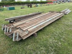 Steel frame building (dismantled) 30ft wide x 80ft long (approx.)