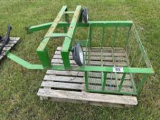 Front mounted tractor frame suited to John Deere tractor