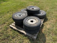 Quantity miscellaneous wheels and tyres.   NB:  NO VAT