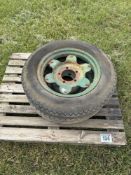 Pair Avon 6.00-19 wheels and tyres, 5 stud
