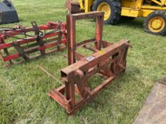 Farm made bale spike with Euro 8 attachments NB: No VAT on this lot