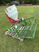 Stocks Fan Jet broadcaster with front mounted frame suited to John Deere tractor NB: Manual and cont