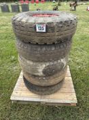 5No 10.5R13 wheels and tyres, 8 stud
