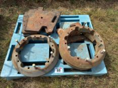 Quantity Massey Ferguson wafer weights and wheel weights