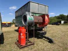 Twin axle drying trailer with Rekord RS5 drying fan unit (3 phase) with manual tailgate and grain ch