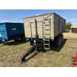 Ex BMC 10t wooden side twin axle grain trailer, with manual tailgate, grain chute and Weylode weigh