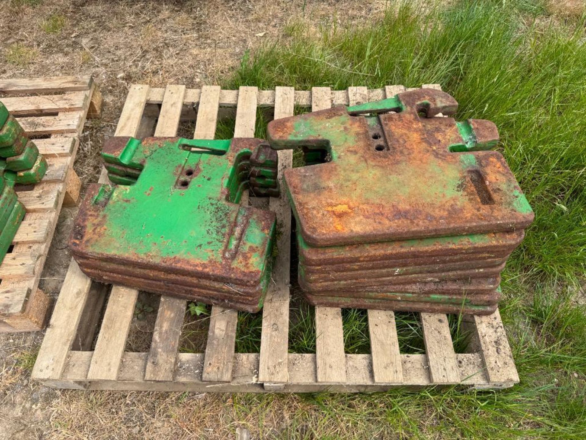 12No John Deere 50kg wafer weights - Image 2 of 2