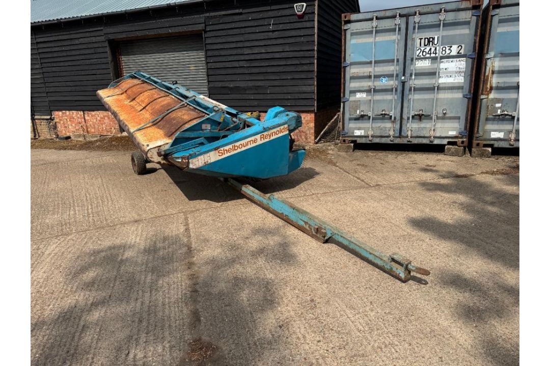 Shelbourne Reynolds SRE 14ft stripper header with single axle header trailer. Serial No: 09160. Mach - Image 4 of 14