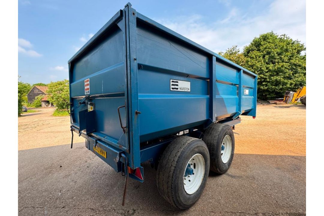 2000 AS Marston SAP 10t twin axle grain trailer with a manual tailgate and grain chute, fixed drawba - Image 10 of 20