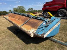 Shelbourne Reynolds SRE 14ft stripper header with single axle header trailer. Serial No: 09160. Mach