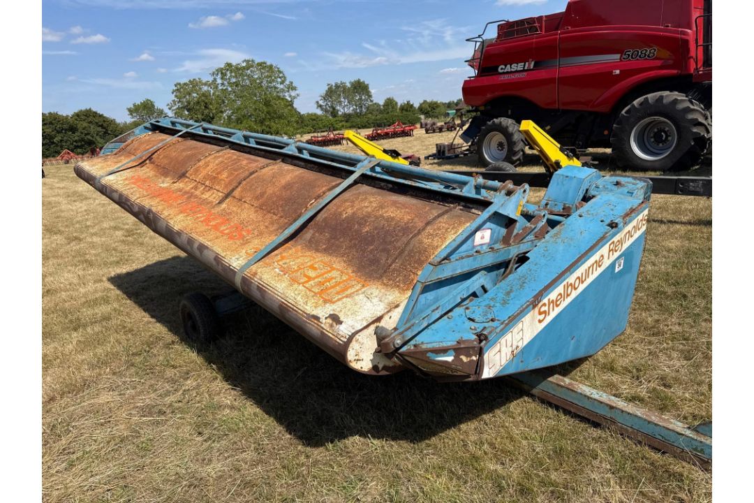 Shelbourne Reynolds SRE 14ft stripper header with single axle header trailer. Serial No: 09160. Mach - Image 1 of 14