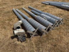 5No galvanised grain pedestals with 2No motors, single phase