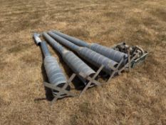 4No galvanised grain pedestals with 2No motors, single phase. NB: Comes with manual