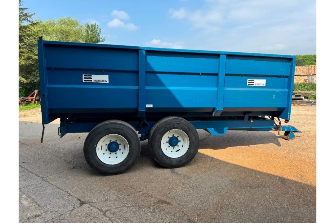 2000 AS Marston SAP 10t twin axle grain trailer with a manual tailgate and grain chute, fixed drawba - Image 12 of 20