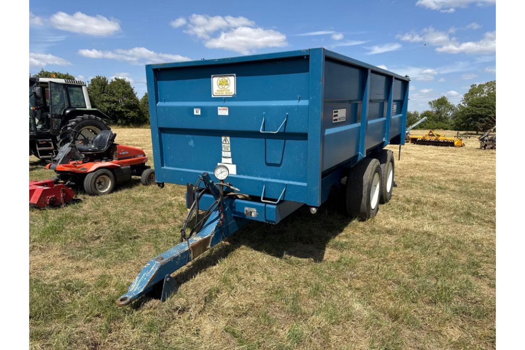 2000 AS Marston SAP 10t twin axle grain trailer with a manual tailgate and grain chute, fixed drawba - Image 1 of 20