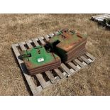 12No John Deere 50kg wafer weights