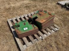 12No John Deere 50kg wafer weights
