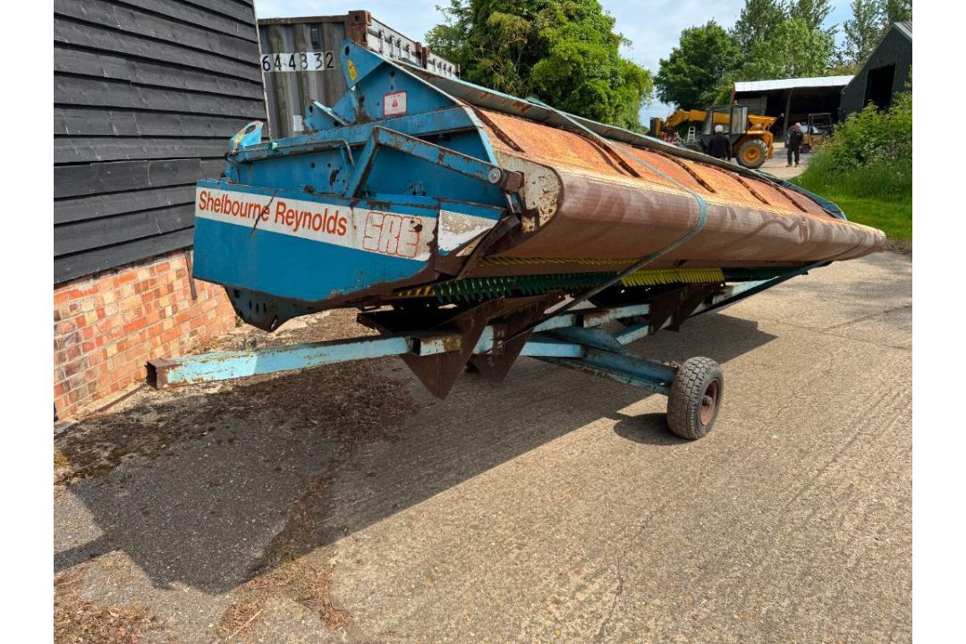 Shelbourne Reynolds SRE 14ft stripper header with single axle header trailer. Serial No: 09160. Mach - Image 10 of 14