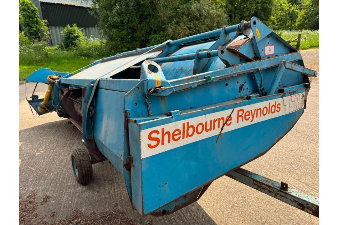 Shelbourne Reynolds SRE 14ft stripper header with single axle header trailer. Serial No: 09160. Mach - Image 9 of 14