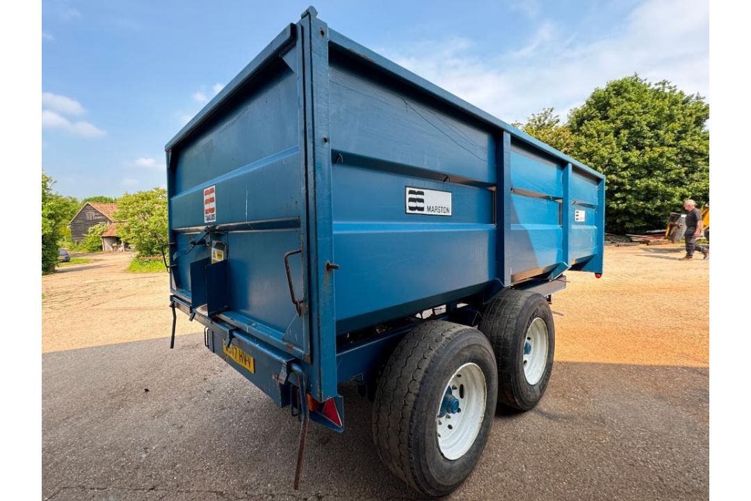 2000 AS Marston SAP 10t twin axle grain trailer with a manual tailgate and grain chute, fixed drawba - Image 9 of 20