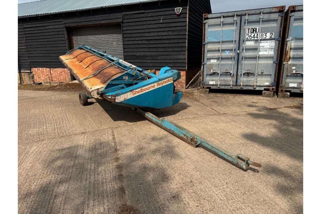Shelbourne Reynolds SRE 14ft stripper header with single axle header trailer. Serial No: 09160. Mach - Image 3 of 14
