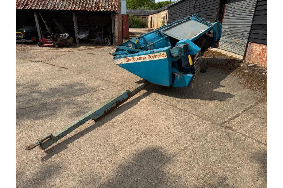 Shelbourne Reynolds SRE 14ft stripper header with single axle header trailer. Serial No: 09160. Mach - Image 5 of 14