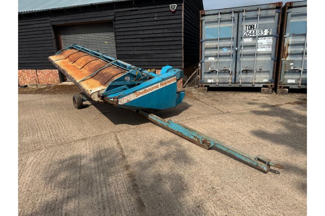 Shelbourne Reynolds SRE 14ft stripper header with single axle header trailer. Serial No: 09160. Mach - Image 2 of 14