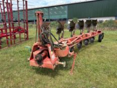 1998 Kverneland LB85 6f reversible plough with skimmers, hydraulic vari-width. Serial No: 3890. Mode