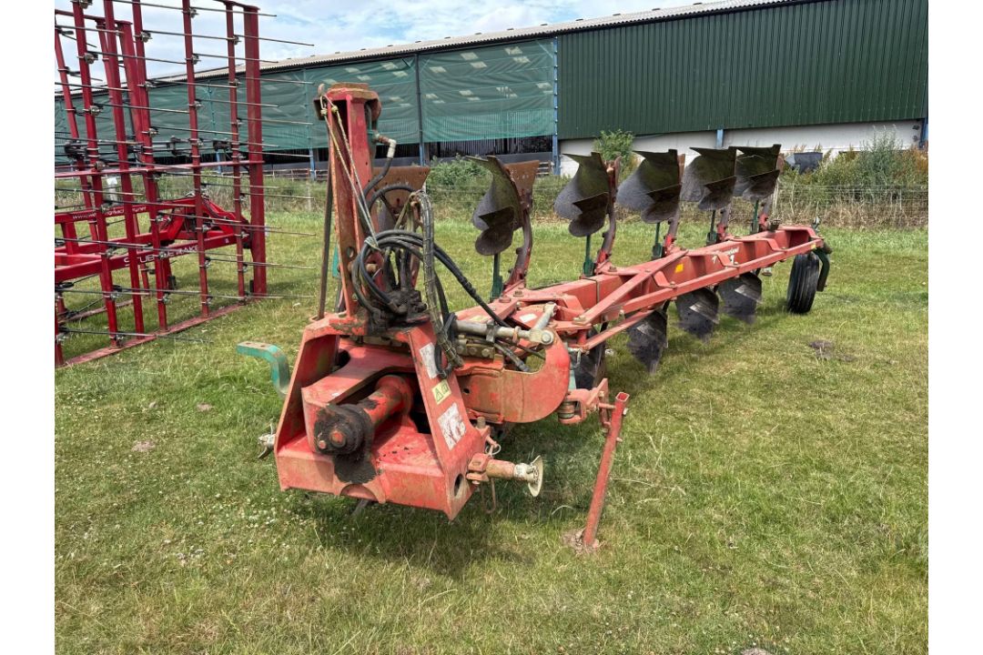 1998 Kverneland LB85 6f reversible plough with skimmers, hydraulic vari-width. Serial No: 3890. Mode - Image 1 of 14