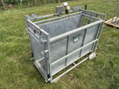 Pharmweigh galvanised pig weigh crate with Pharmweigh Junior weigh cell