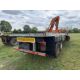 11m flat bed trailer with central mounted hiab, with rear double axle on 385/65R22.5 wheels and tyre - Image 8 of 15