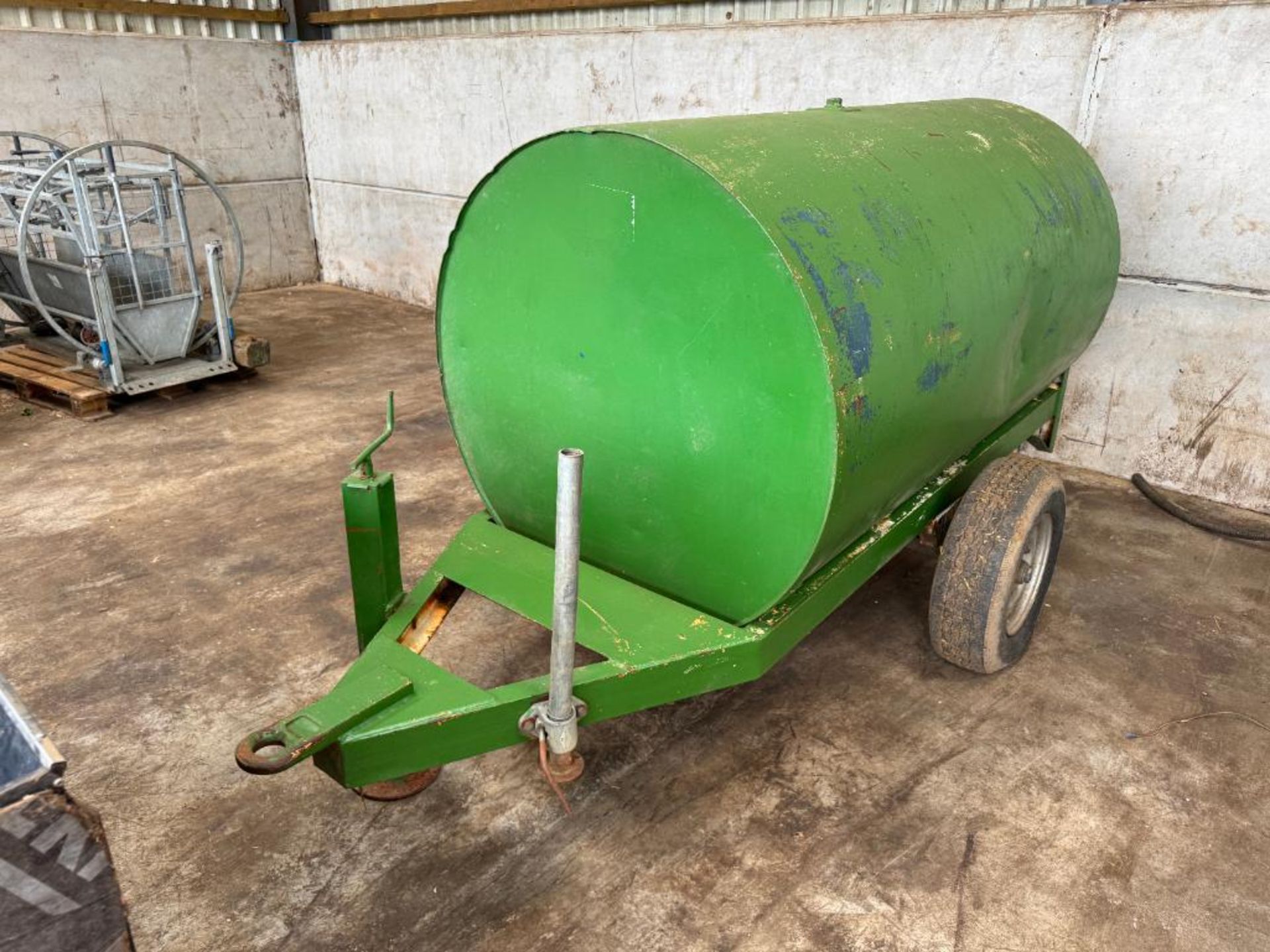 c.1,000l bunded fuel bowser with 12v pump and nozzle, single axle on 185R13 wheels and tyres - Image 5 of 7