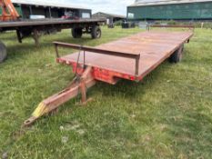 19ft x 7ft bale trailer with metal floor on 12.5/80-15.3 wheels and tyres