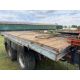 11m flat bed trailer with central mounted hiab, with rear double axle on 385/65R22.5 wheels and tyre - Image 5 of 15