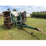 2000 Timag FDP heavy duty double press with leading tines, hydraulic folding. Serial No: 092