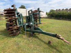 2000 Timag FDP heavy duty double press with leading tines, hydraulic folding. Serial No: 092