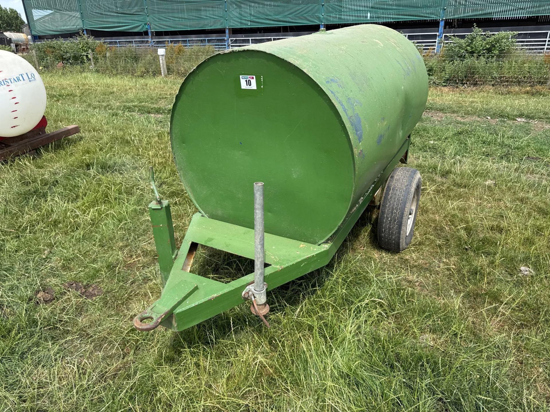 c.1,000l bunded fuel bowser with 12v pump and nozzle, single axle on 185R13 wheels and tyres - Image 6 of 7