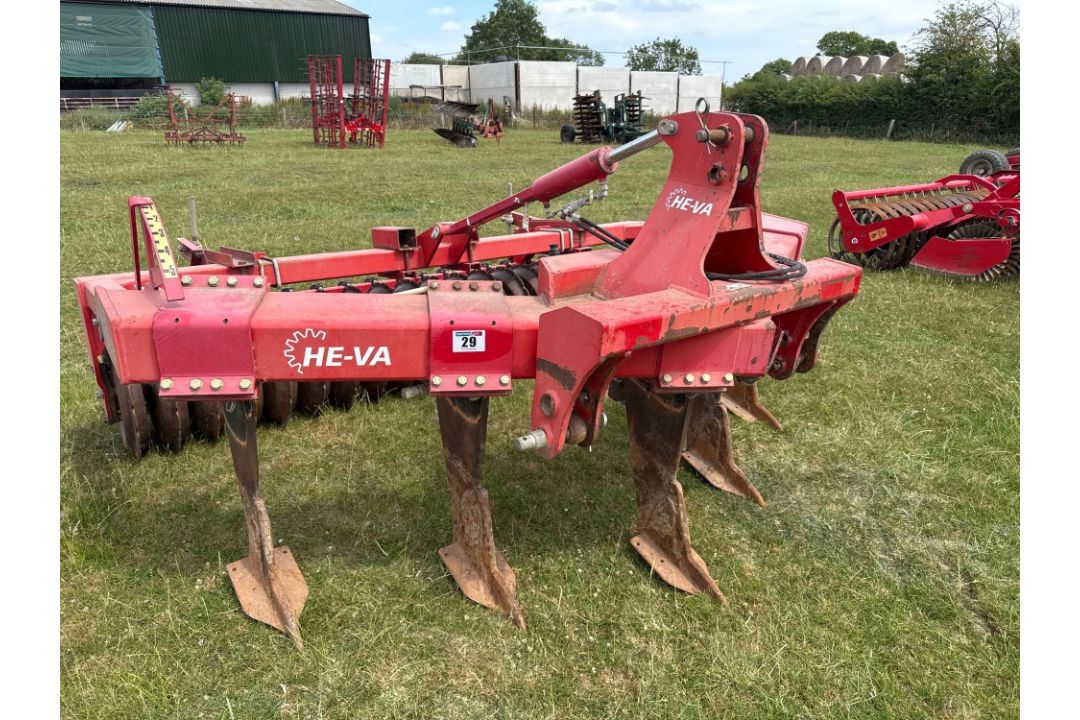 2014 HE-VA 3m 5 leg subsoiler with rear hydraulic adjustable packer, linkage mounted. Serial No: 305 - Image 1 of 20