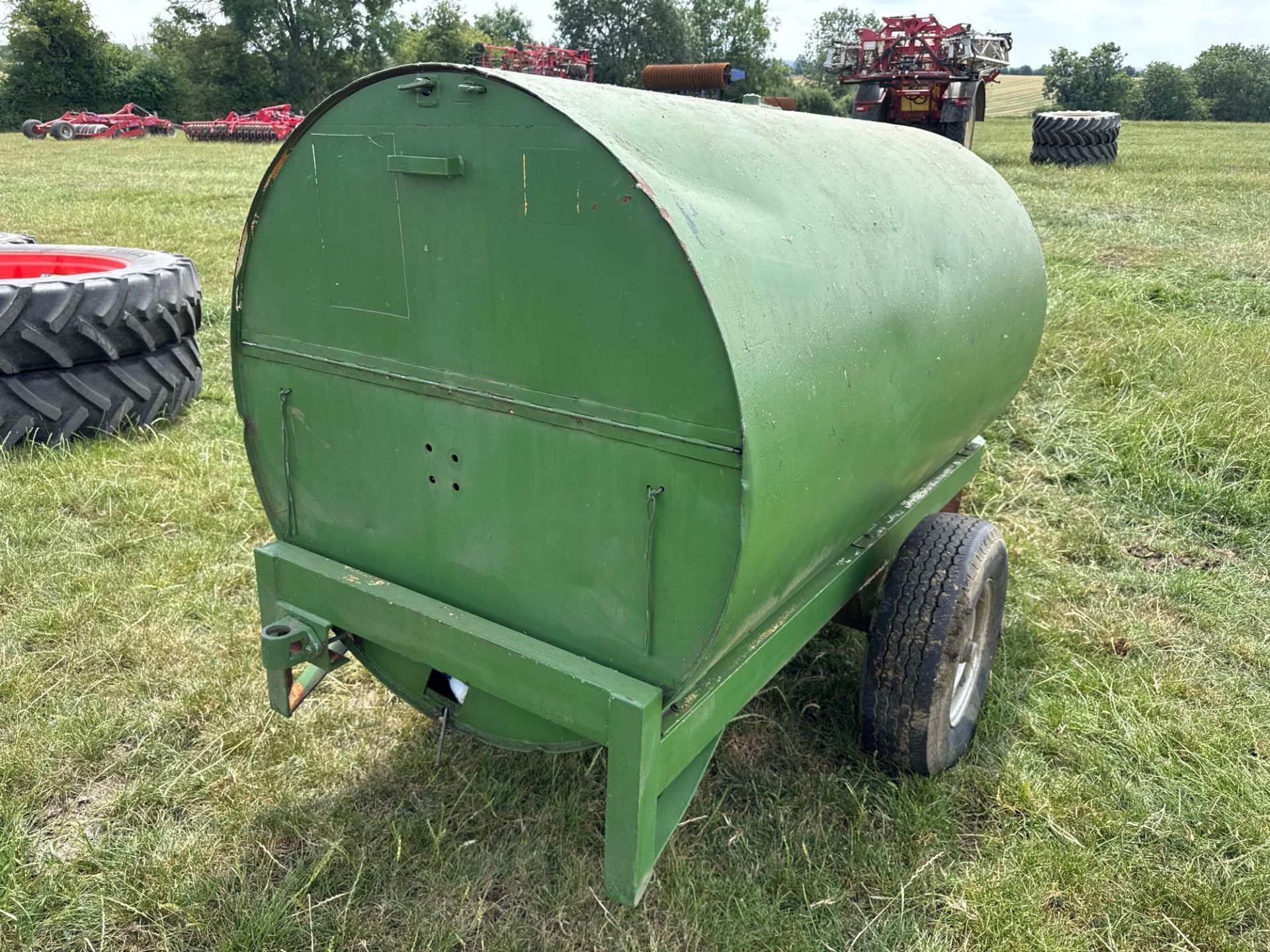 c.1,000l bunded fuel bowser with 12v pump and nozzle, single axle on 185R13 wheels and tyres - Image 7 of 7