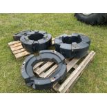 Set rear wheel weights suited to Case Magnum 380 tractor