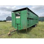 Merrick Loggins 30ft livestock trailer, twin axle on 215/75R17.5 wheels and tyres