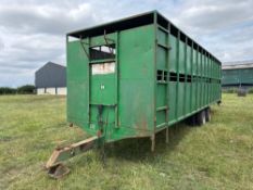 Merrick Loggins 30ft livestock trailer, twin axle on 215/75R17.5 wheels and tyres