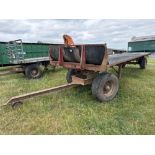 9m 4 wheel bale trailer with front dolly on 385/65R22.5 wheel and tyres