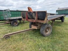 9m 4 wheel bale trailer with front dolly on 385/65R22.5 wheel and tyres