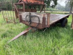 Salop 12ft wooden single axle tipping trailer (Buckinghamshire) (No VAT)