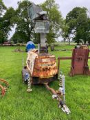 Towerlight VT-1 lighting tower with Kubota 10KVA 4 cyclinder generator. Spares or Repairs. (Buckingh