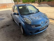 2008 Nissan Micra, manual, blue, petrol  Reg: EK08 UWW MOT: Valid until 21st July 2025  Miles: 90,00